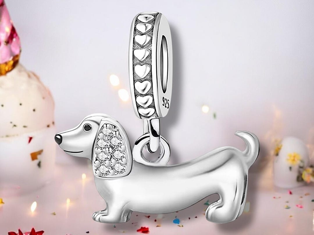 Collier Avec Pendentif Teckel - Chaîne Inox 50 Cm - Chien De Chasse - Argenté