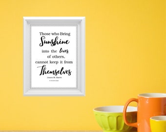 Sunshine words, Inspirational poster download, downloadable decor, printable home decor inspirational words poster