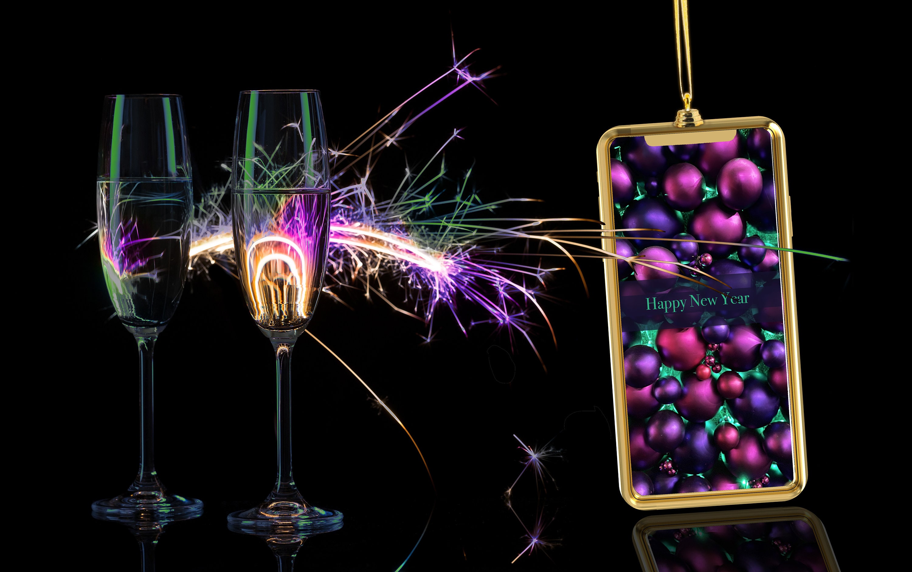 Happy New Year Festive Screensaver Bundle. Celebrate 2024 With a Bright ...