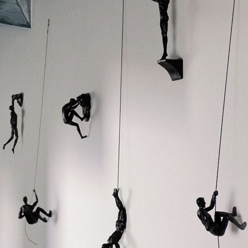 Set of 6 Wall Climbing Man Climbing Men Wall Art 3d Wall Etsy Canada