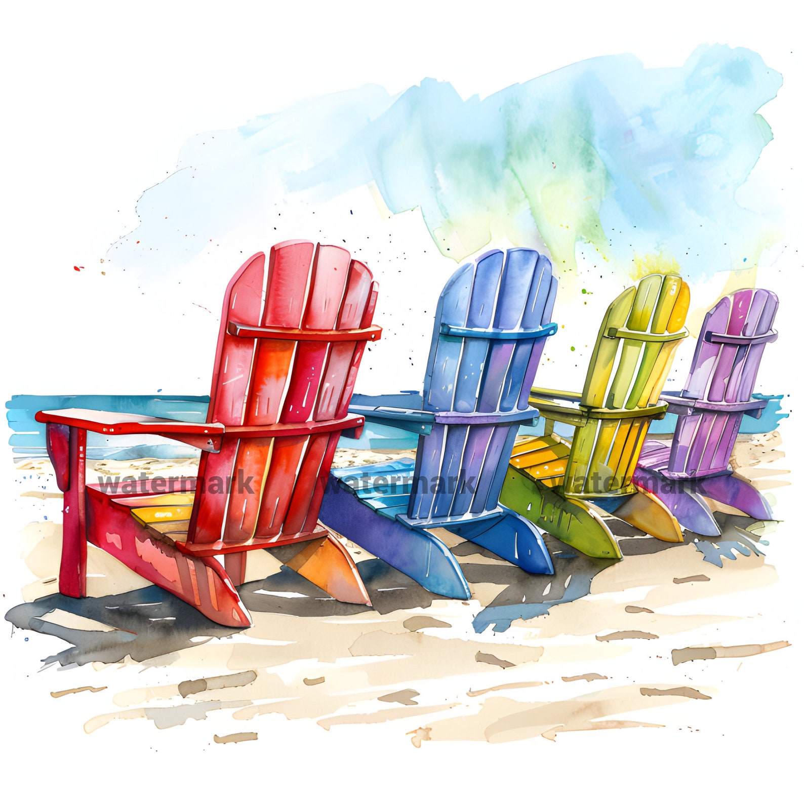 Beach Chairs Clip Artnull