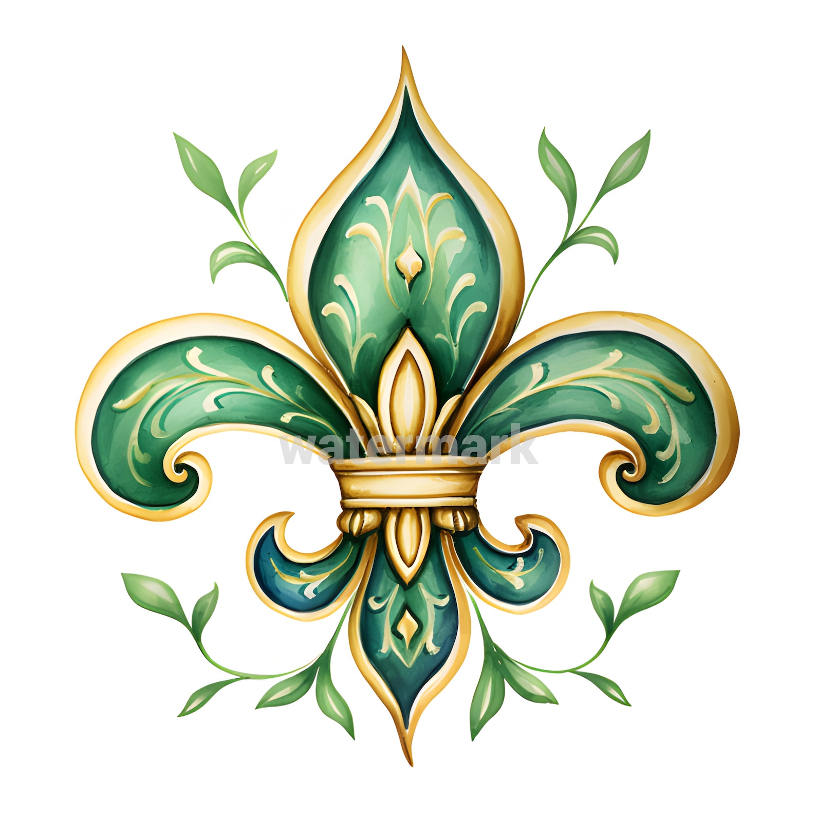 Fleur De Lis Clipart, Watercolor Clipart, Fleur-de-lis Designs, Great ...