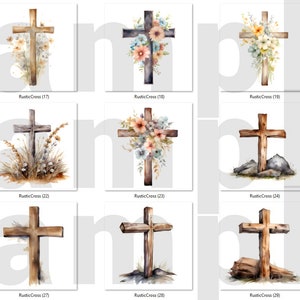 Rustic Cartoon Cross Rustic Wooden Cross Clipart, Watercolor Wooden Cross, Rustic Cross ...