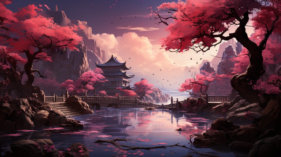 Animated Vtuber Backdrop Japanese Forest Theme Lo-fi - Etsy
