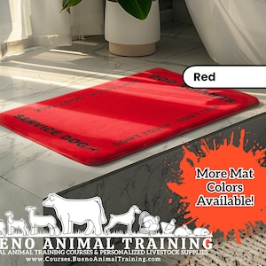 Custom Color Service Dog Settle Sit Down Mat for Public Access Training and Elbow Protection