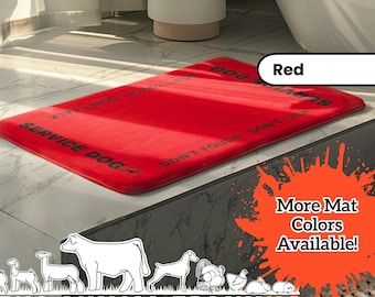 Custom Color Service Dog Settle Sit Down Mat for Public Access Training and Elbow Protection