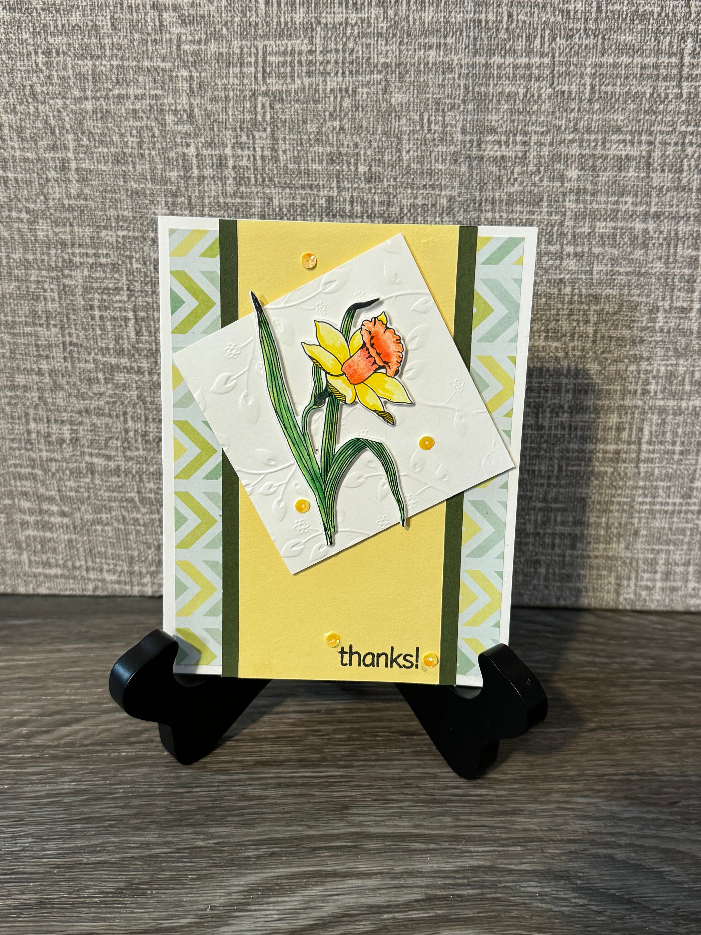 Thank You Cards, Thanks Floral Thank You Card, Daffodil 4 Pack - Etsy