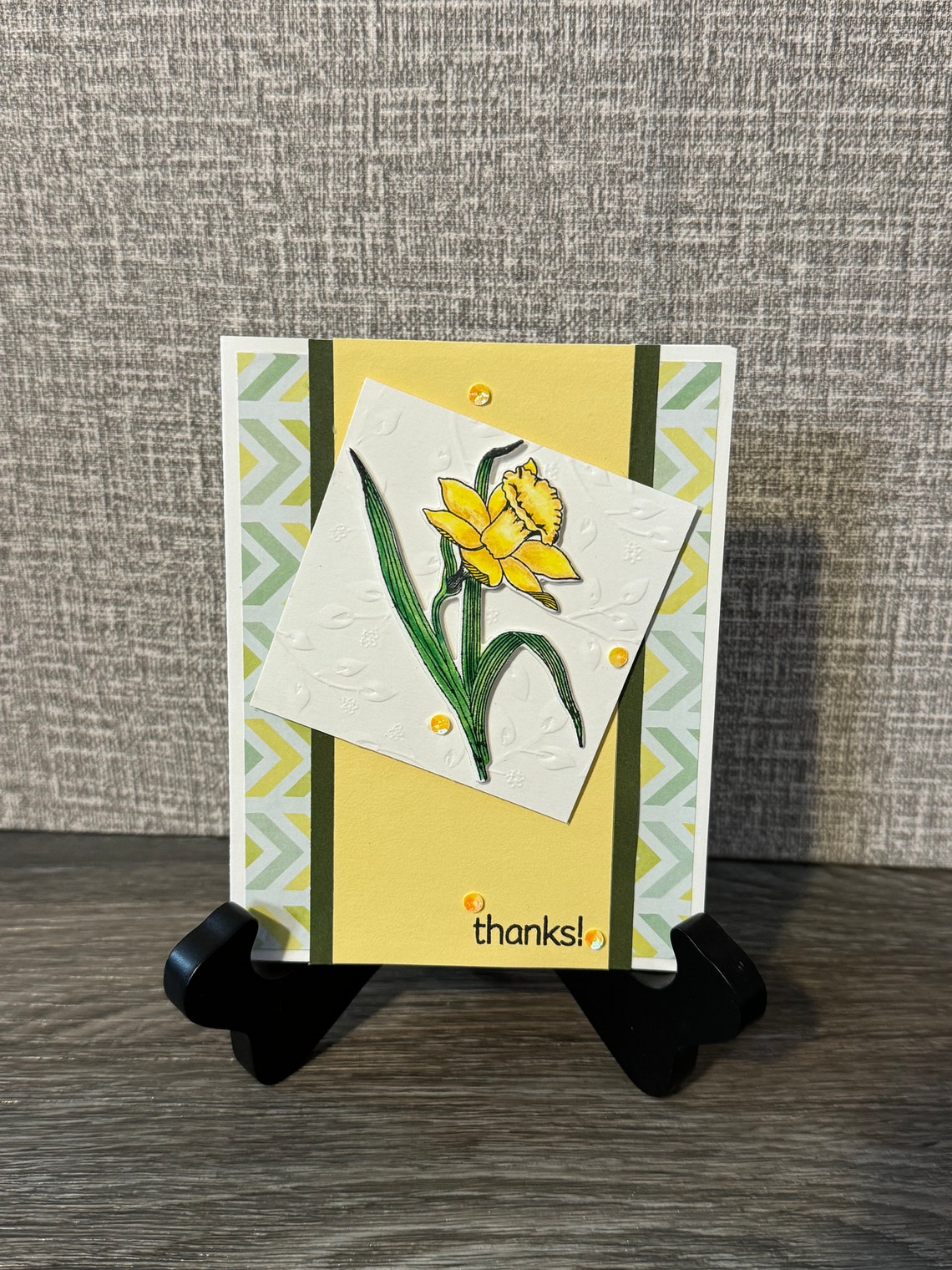 Thank You Cards, Thanks Floral Thank You Card, Daffodil 4 Pack - Etsy