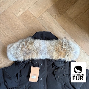 Canada Goose (Non-Heritage) Replacement Coyote Fur Trim (PREMIUM VERSION) 49.5 YKK zip