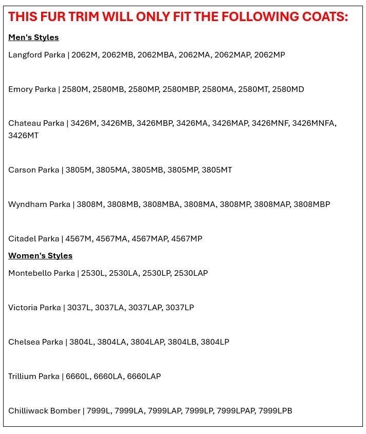 Canada Goose Replacement Coyote Fur Trim, YKK Zipper, 51cm STANDARD