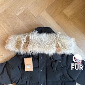 Canada Goose (Non-Heritage) Replacement Coyote Fur Trim (PREMIUM VERSION) 49.5 YKK zip