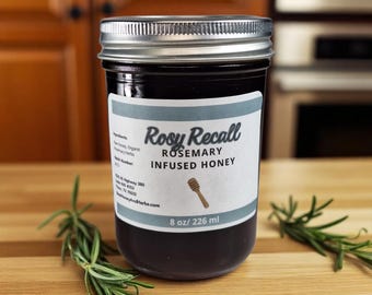Rosemary Infused Honey – Raw Herbal Honey, Rosy Recall