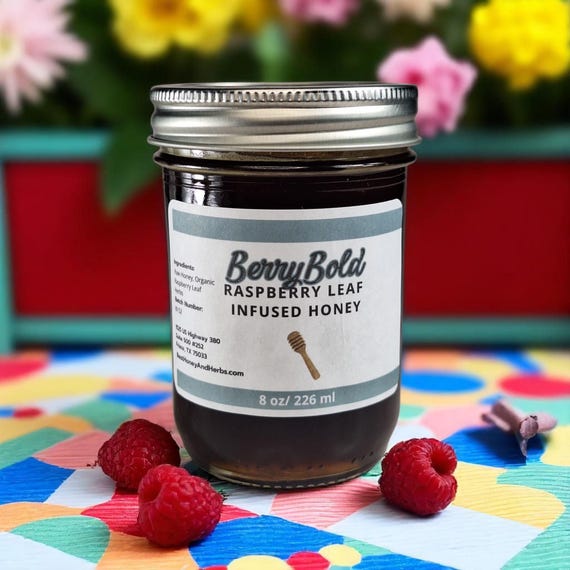 Raspberry Leaf Infused Raw Honey – Herbal Women's Wellness