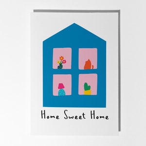 Nuova cartolina illustrata per la casa, "Casa dolce casa"