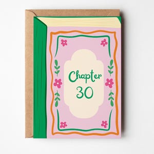 30. Geburtstagskarte, Kapitel 30 Buch, Grußkarte, Geburtstagskarte für Sie