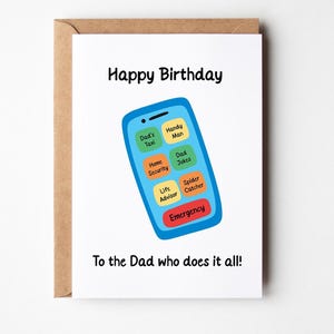 Papa Geburtstagskarte, für den Papa, der alles macht, alles Gute zum Geburtstag Papa