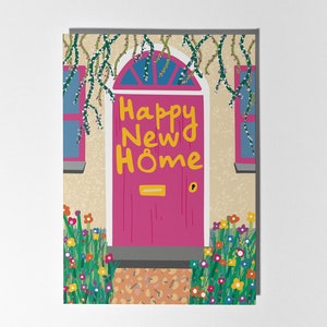 Nuovo biglietto di auguri illustrato per la casa