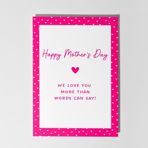 Happy Mother's Day Card, leuk Moederdagcadeau, handgemaakte moederkaart, sentimentele moederkaart, Moederdag van kinderen