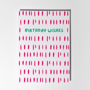 Biglietto di auguri di compleanno minimalista, design moderno e audace per una festa di compleanno