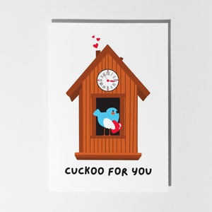 Coucou pour vous, carte d'amour drôle, jolie carte d'anniversaire