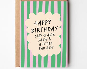 Lustige Geburtstagskarte 'You're Literally Just A Birthday Girl' – Für Freundin, Schwester, Bestie, 145x145 Mm