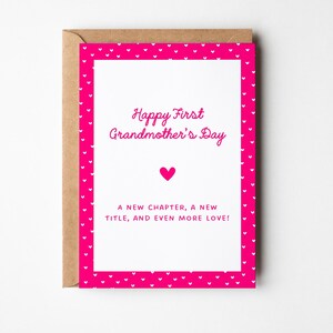 Tarjeta para el primer día de la abuela, tarjeta para la nueva abuela, feliz primer día de la madre para la abuela, linda tarjeta para los abuelos, tarjeta para la nueva nana
