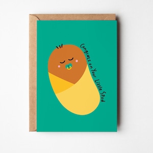 Congratulazioni per il tuo piccolo Spud - Grazioso biglietto di auguri per il nuovo nato