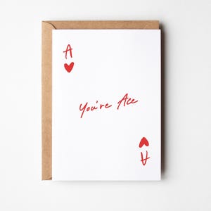 Carte de remerciement pour un anniversaire ou une amitié vous êtes un as, pour toutes les occasions