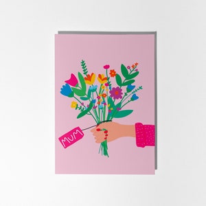 Blumenkarte für Mama: Muttertag oder Geburtstag
