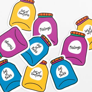 Juego de pegatinas divertidas para tarros: paquete de 3 o 6 pegatinas de vinilo sarcásticas para portátiles y botellas de agua