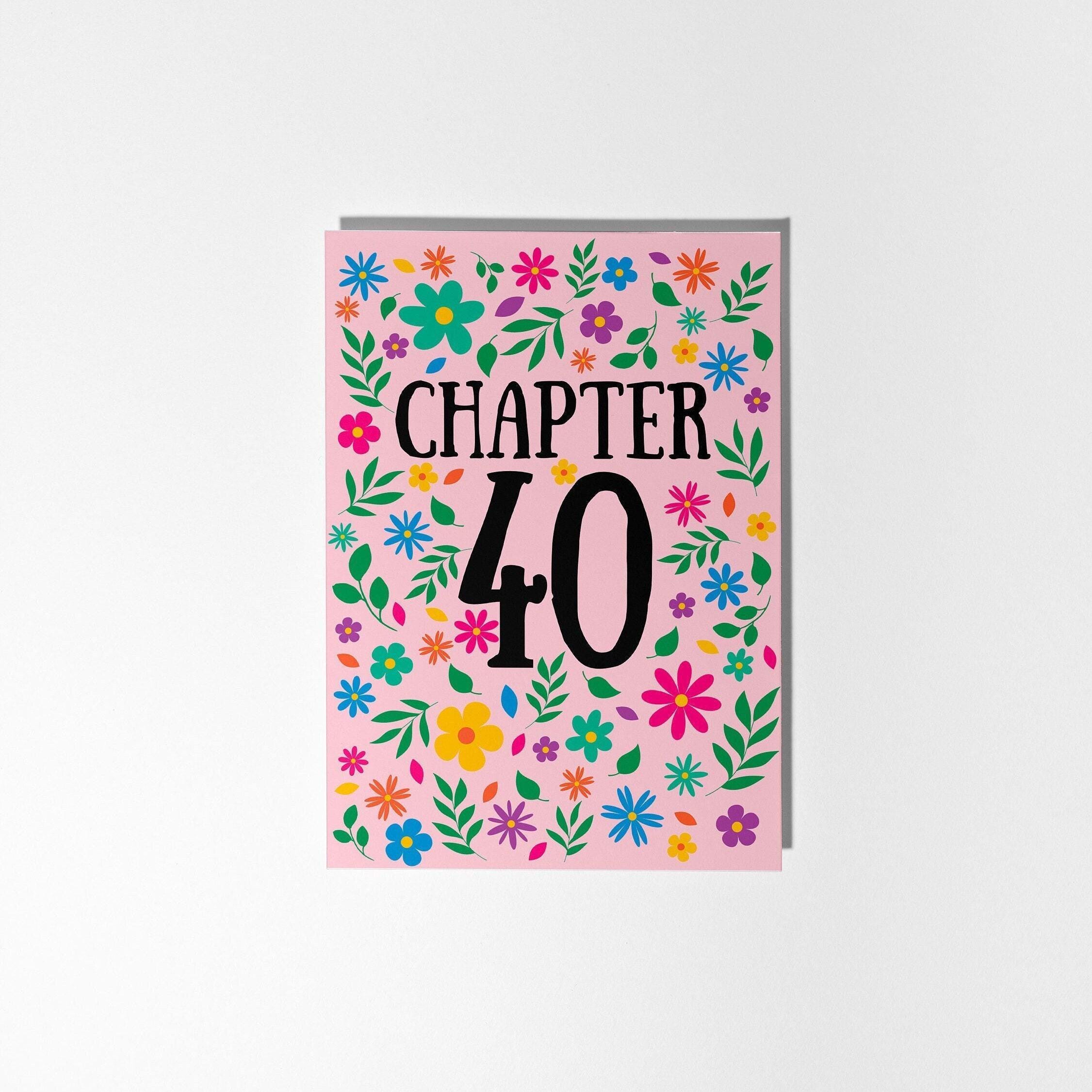 Carte Anniversaire 40 Ans élégante - 280g - 12,7x17,8 Cm - Enveloppe Kraft Incluse - Pour Tous Les Proches