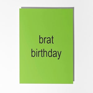 Tarjeta de cumpleaños para mocoso, divertida tarjeta verde neón para una celebración audaz