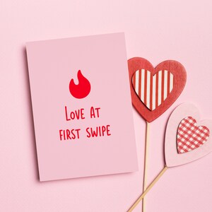 Love at First Swipe Greeting Card