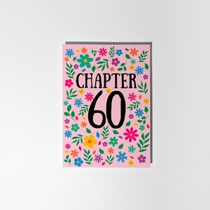 Chapter 60, Bright Floral 60th Birthday Card - Etsy