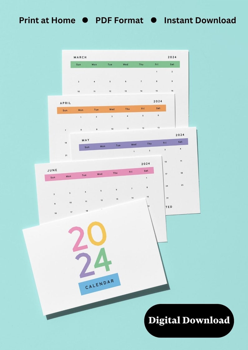 Printable 2025 Motivational Calendar Etsy