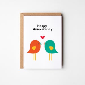Cartão de aniversário de pombinhos