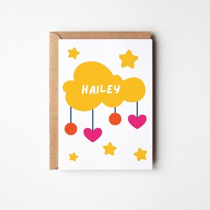Personalisierte New Baby Card: Illustriertes Willkommensdesign