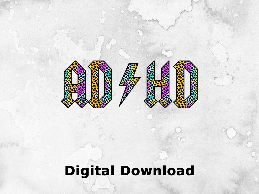 ADHD Funny SVG PNG Digital File for Cricut or Other Machine, Attention ...