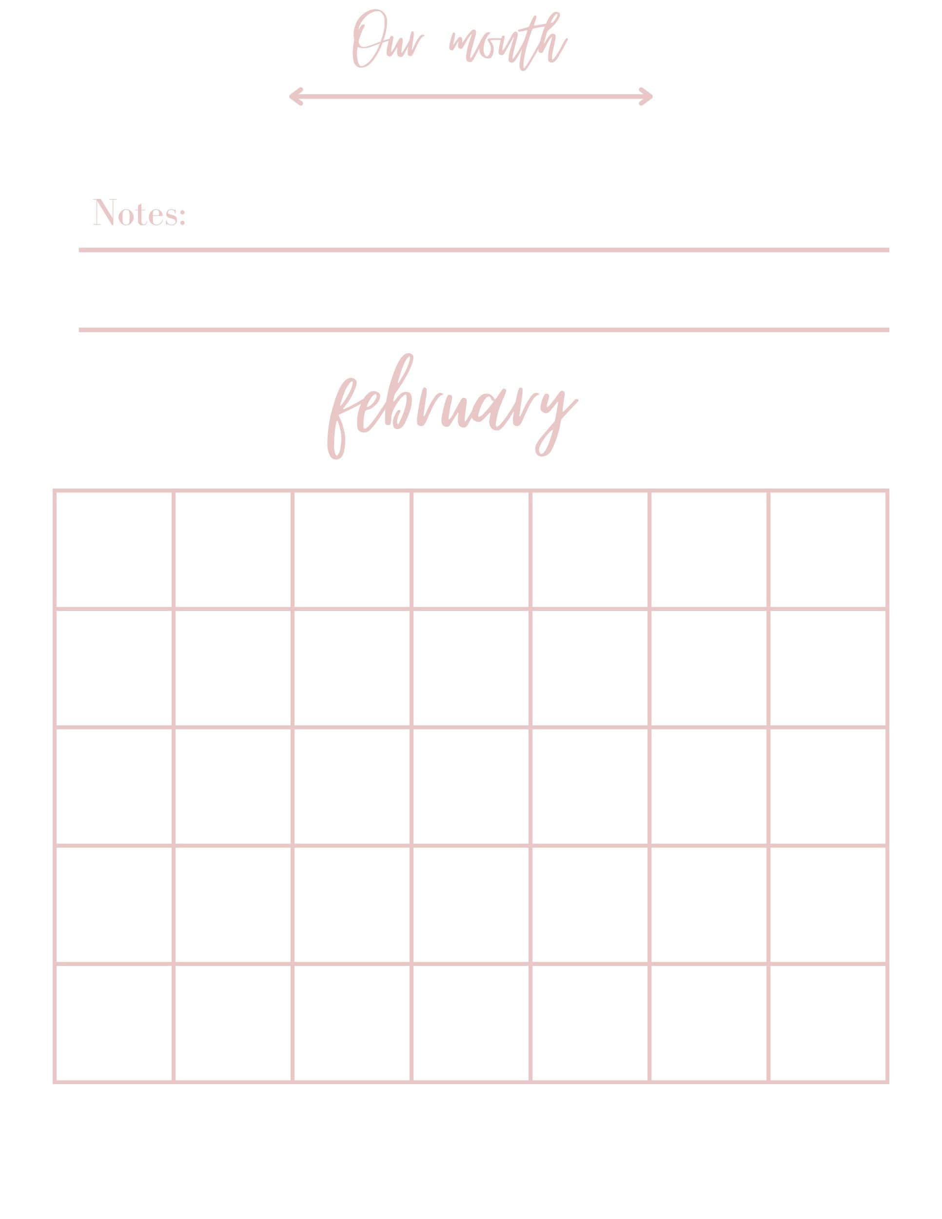 Printable Calendar - Etsy