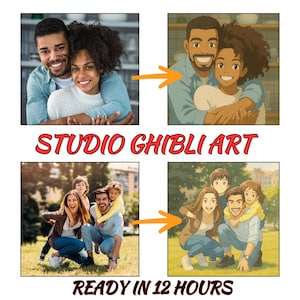 Custom Ghibli Style Portrait: Personalized Anime Art (Digital Download)