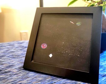 Hand painted outer space art - acrylic on wood panel (6X6)