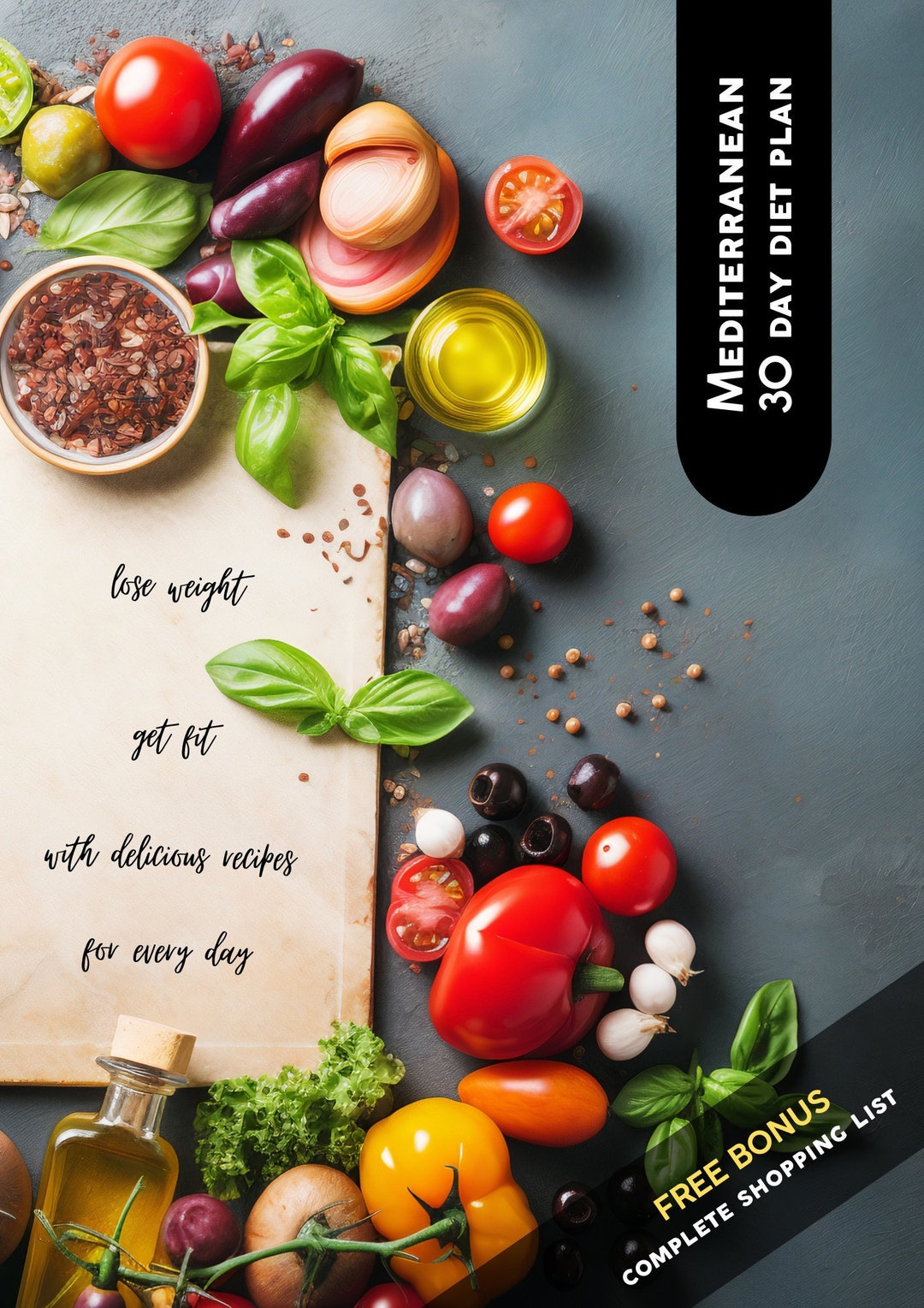 Mediterranean 4 Week Diet Plan Shopping List For Every Day Includes mediterranean-4-week-diet-plan-shopping-list-for-every-day-includes