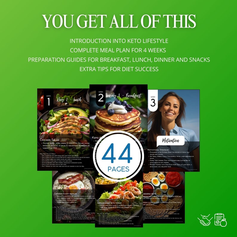 Low Carb 30-Day Keto Diet Plan. Ebook includes healthy meal plan recipes, motivational tips, weight loss info and much more. image 2