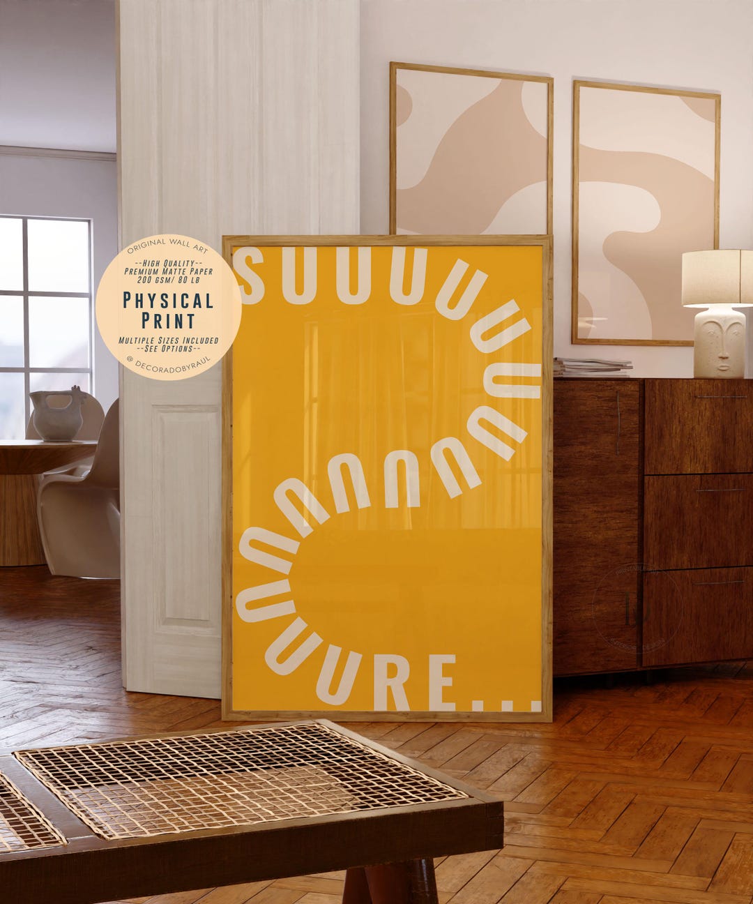Suuuuuure Poster: Yellow Humorous Text Print - Etsy