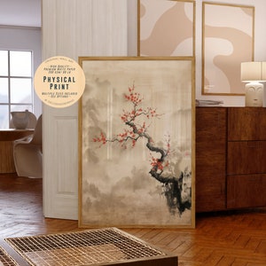 Poster d'arte coreana, arte asiatica, pittura di natura, montagne e fiumi, cultura orientale, linee calme e colorate, stampa ad alta risoluzione