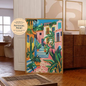 Mexican Street Art Print: Vibrant Architecture, Boho Home Decor