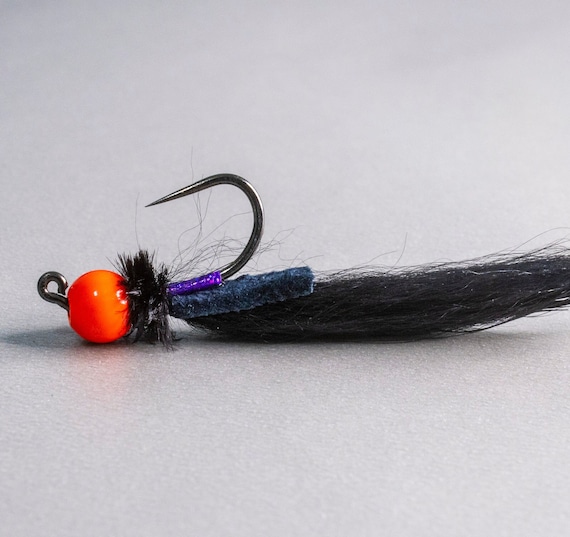 bass fishing leech hooks Balanced Leather - Black & Chartreuse but the spoon is a thinner cut Fishing A Plastic Leech For