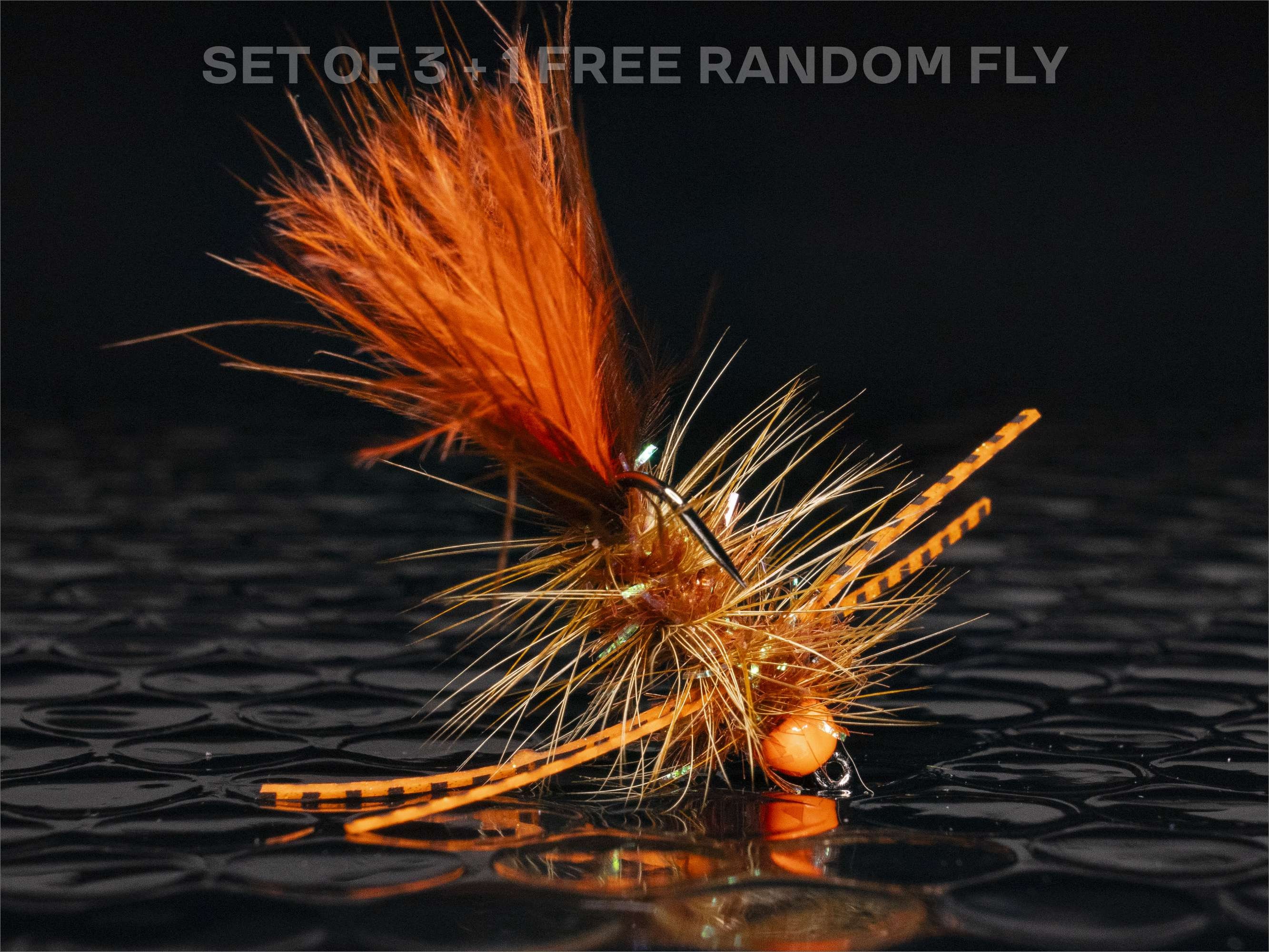 3 Woolly Buggers 1 FREE Random Fly Rubber Legged Euro Jig Streamer for ...
