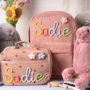 Custom Name Backpack Lunch Bag for Kids,School Bag With Name,Toddler School Backpack, Birthday Gift,back to School Gifts,Gift for Girls Boys