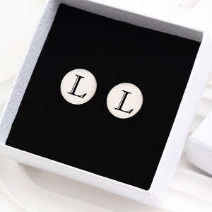 Custom Name Initial Cuff Links,Personalized Initials Cufflinks,Groom Wedding Cufflinks,Wedding Gift,Custom Groomsmen Gift,Round Cufflinks image 6